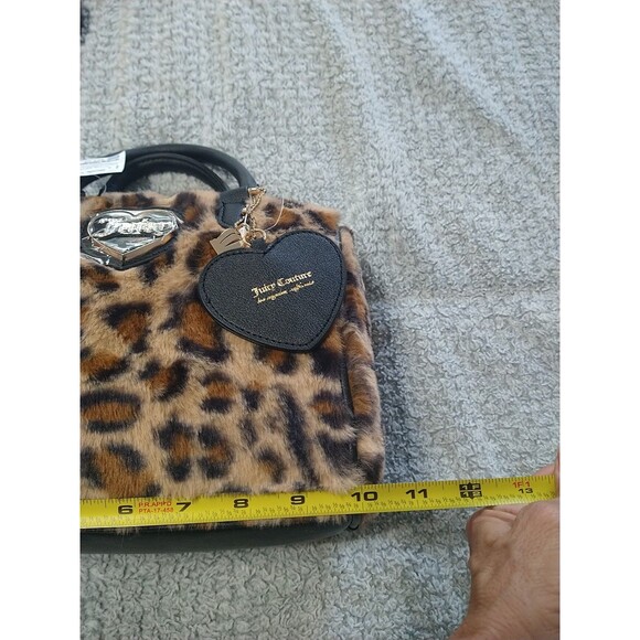 Juicy Faux Fur Leopard Satchel Bag Y2k Nwt - Picture 11 of 11